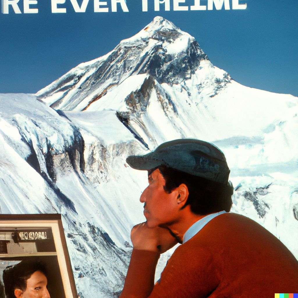 someone gazing at Mount Everest, front cover of Time magazine, 1980
